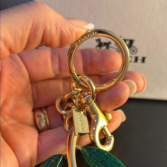 Coach Glitter Cherry Keychain with Gold Hardware - Picture 6 of 11
